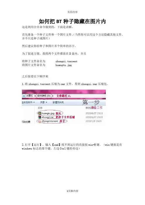 如何把BT种子隐藏在图片内
