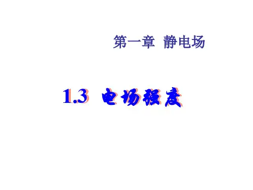 3.电场电场强度和电场线