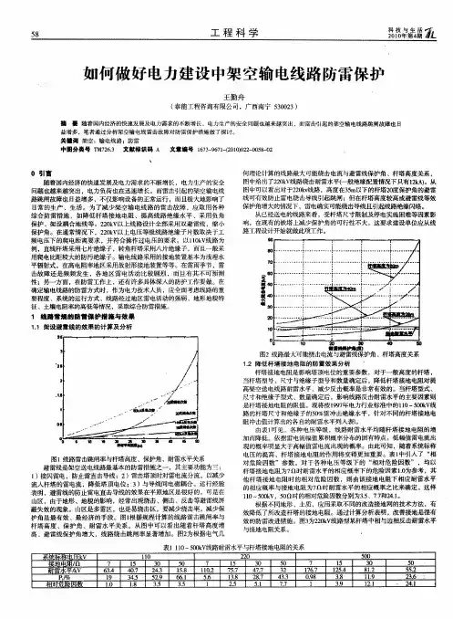 如何做好电力建设中架空输电线路防雷保护