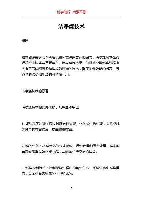 洁净煤技术