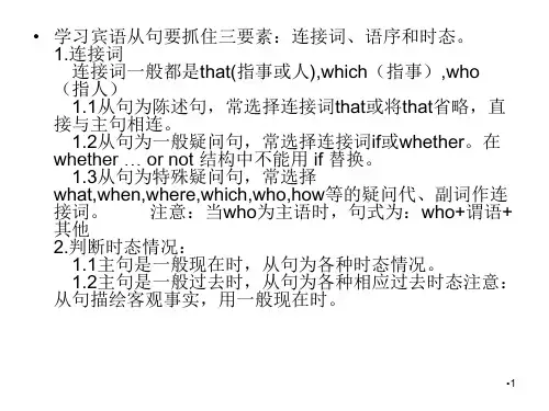 定语从句与宾语从句的区别