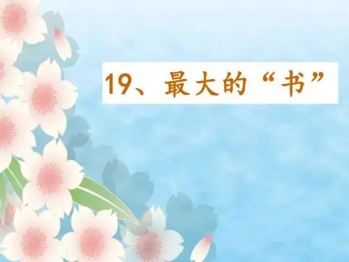 19  最大的书