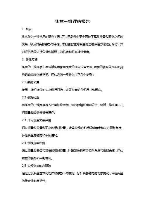 头盆三维评估报告