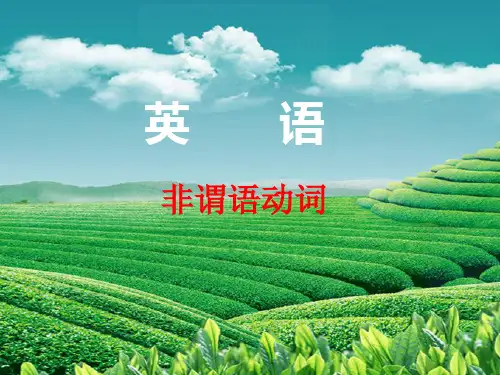 中考英语 语法总复习：非谓语动词