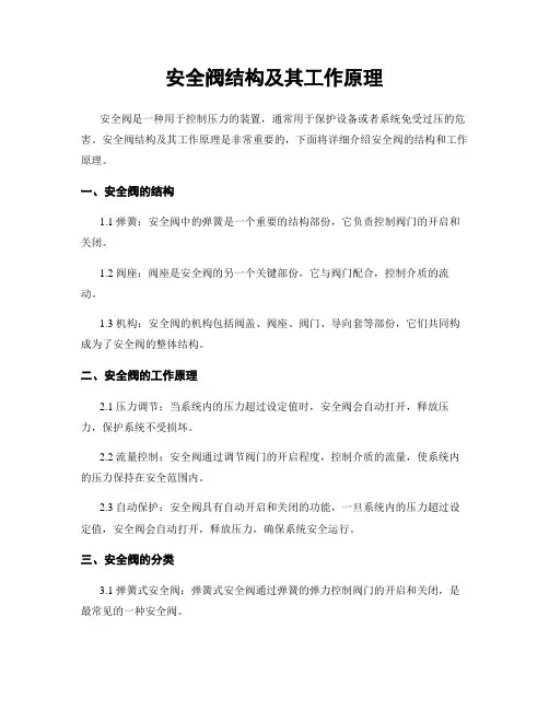 安全阀结构及其工作原理