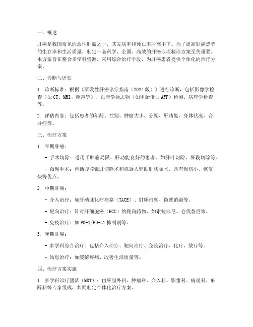 肝癌专项救治方案