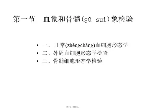 临床血液学和血液学检验血象和骨髓象检验教学内容