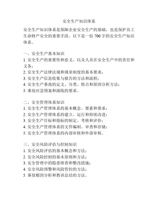 安全生产知识体系