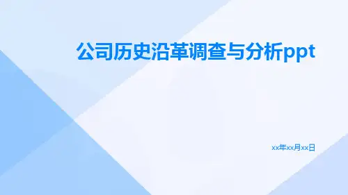 公司历史沿革调查与分析ppt