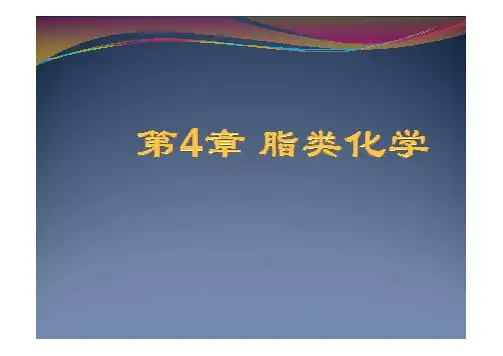 第4章 脂类化学