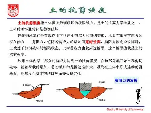 《土质学与土力学》第7章 土的抗剪强度
