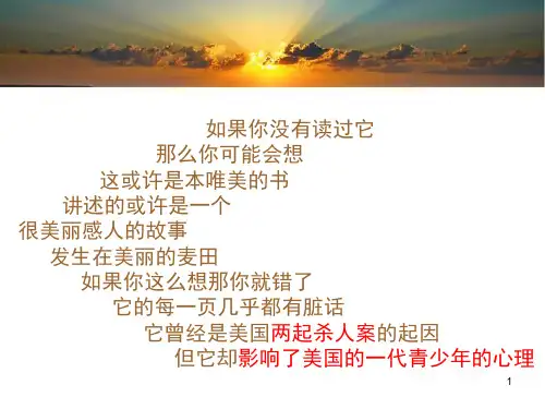 《麦田里的守望者》PPT课件