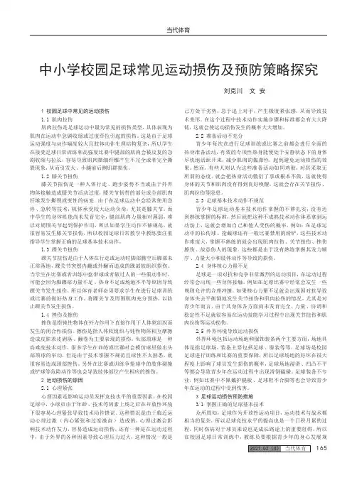 中小学校园足球常见运动损伤及预防策略探究