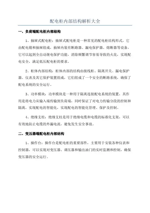 配电柜内部结构解析大全