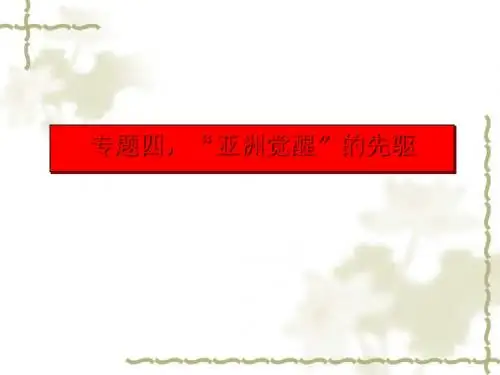 高中历史 “亚洲觉醒”的先驱课件PPT 〔人民版〕