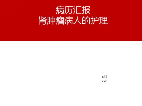 肾肿瘤病例汇报 