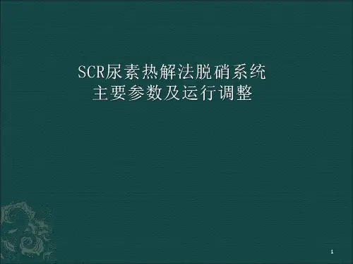 SCR尿素热解法脱硝系统主要参数及运行调整ppt课件