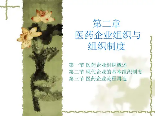 医药企业管理学——第二章_医药企业组织