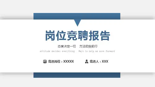 岗位竞聘演讲PPT