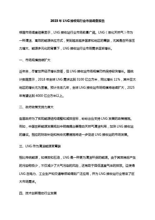 2023年LNG接收站行业市场调查报告