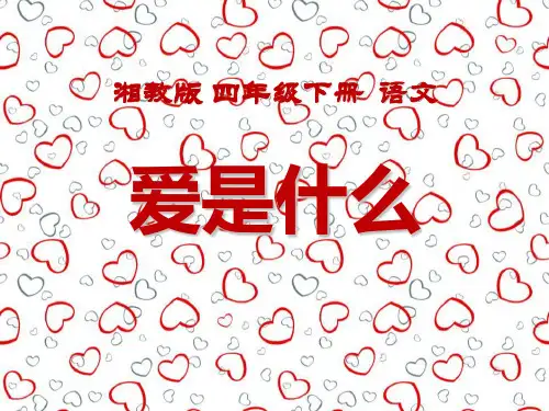 《爱是什么》 PPT教学课件