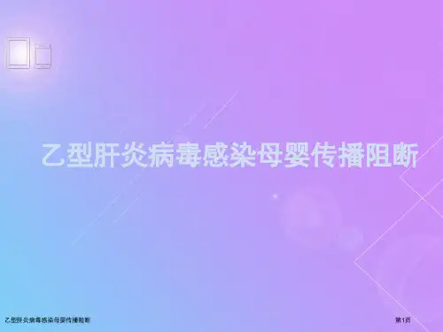 乙型肝炎病毒感染母婴传播阻断