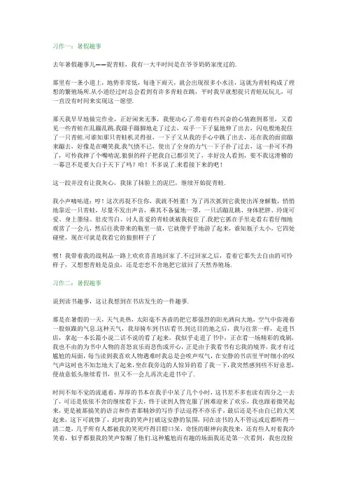 六年级暑假趣事作文600字(5篇)