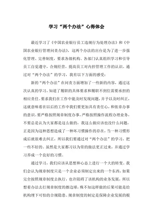 学习两个办法心得体会