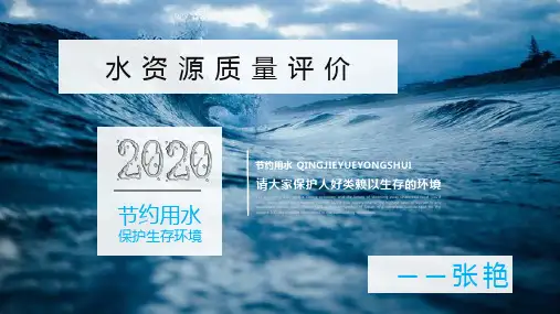 07  第四章 水资源评价3——水资源的质量评价