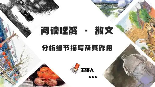 分析细节描写及其作用(PDF)-2023年中考语文阅读理解之散文阅读重点难点汇编(带答案)