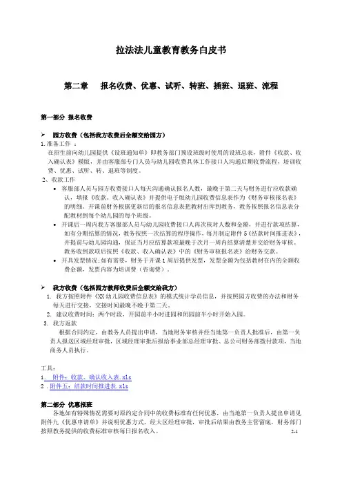 报名收费、退转延优制度