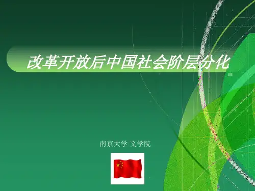 改革开放后中国社会阶层分化 共30页PPT资料