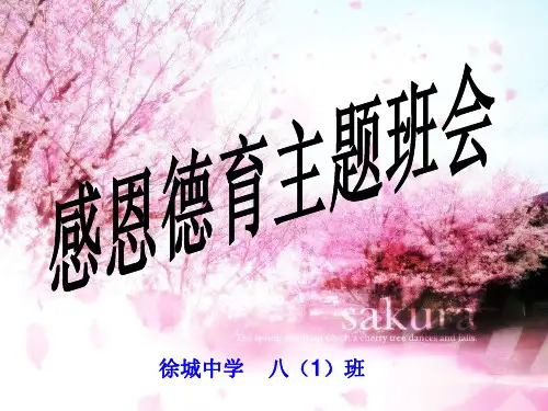 感恩德育主题班会课件