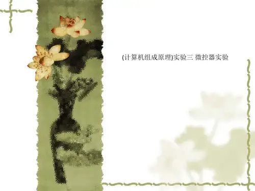(计算机组成原理)实验三 微控器实验