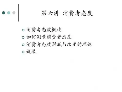 消费者态度