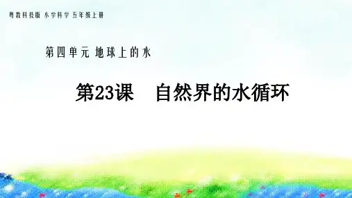 五年级上册科学课件-第23课《自然界的水循环》粤教版(共18张PPT)