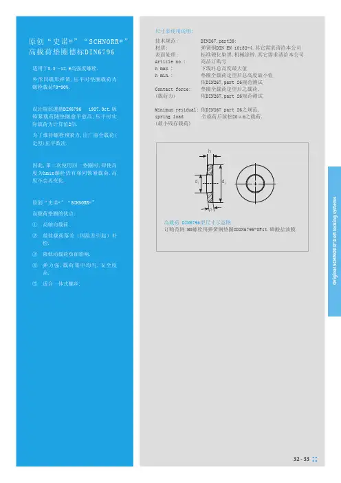 DIN6796型尺寸示意图
