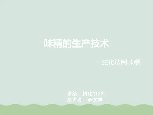 味精的生产技术--生化法制味精PPT课件