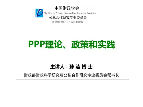 孙 洁—PPP理论、政策和实践0409