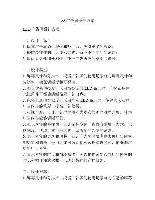 led广告屏设计方案