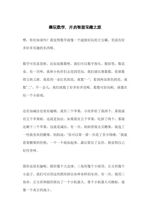 趣玩数学,开启智慧宝藏之旅