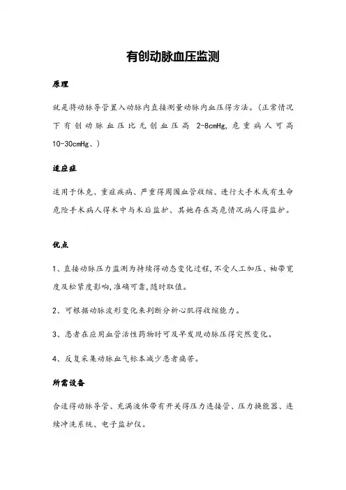 有创动脉血压监测