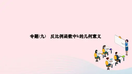 八年级数学下册专题九反比例函数中k的几何意义作业新版华东师大版