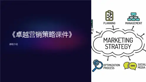 《卓越营销策略课件》