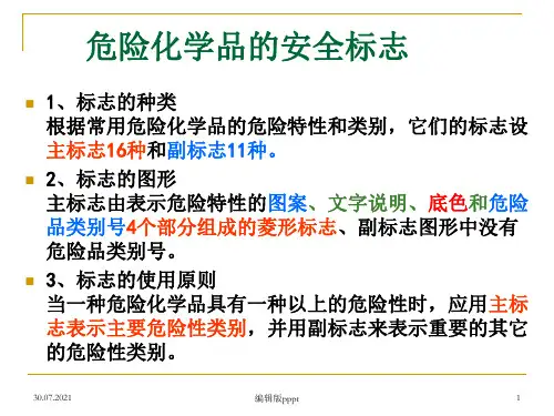化学品安全标识、标签编.说明书