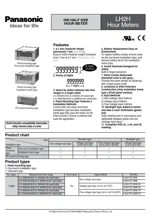 LH2H 时钟计数器产品说明书