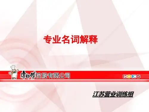康师傅-专业名词解释
