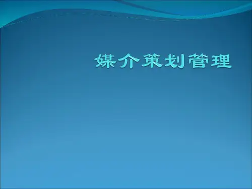 媒介策划管理
