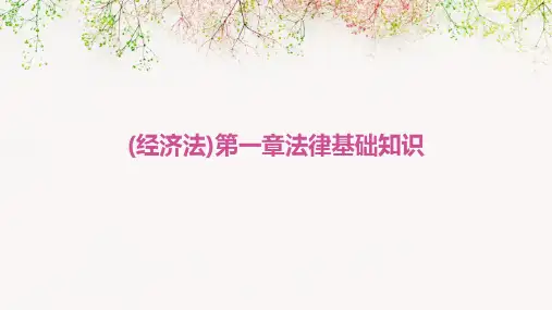(经济法)第一章法律基础知识