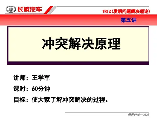 [TRIZ发明问题解决理论]冲突解决原理